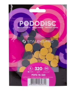 Сменные файлы на мягкой основе для педикюрного диска PODODISC STALEKS PRO S 320 грит (50 шт)
