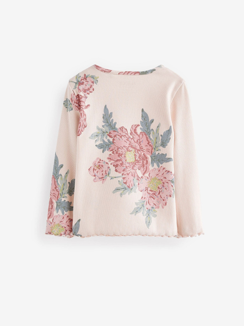 Лонгслив для девочки Next D57-080, 5 шт., Бежевый, Розовый