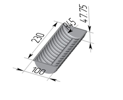 Форма для выпечки хлеба "Волнистая" 230х100х48 мм