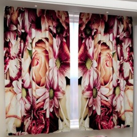 Фотошторы для кухни "РД. КОНТРАСТНЫЙ БУКЕТ", Россия.