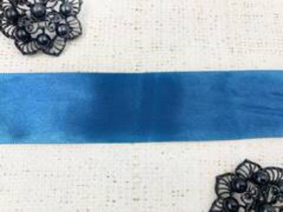 Лента атласная, ш. 5 см, синий
