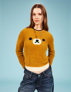 BERSHKA Свитер Rilakkuma, оранжевый