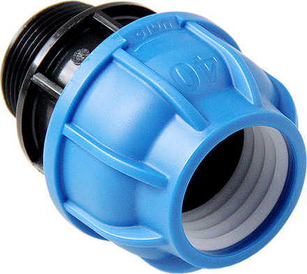 Муфта компрессионная ПНД Pro Aqua UNIO d25x1" наружная резьба