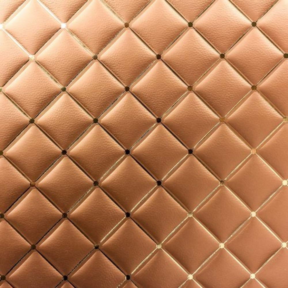 Пакет подарочный 26х32х12см Фигуры и узоры "Ромб" (Бронзовый)