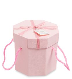 WG-82-B Коробка подарочная «Многогранник» цв.розовый