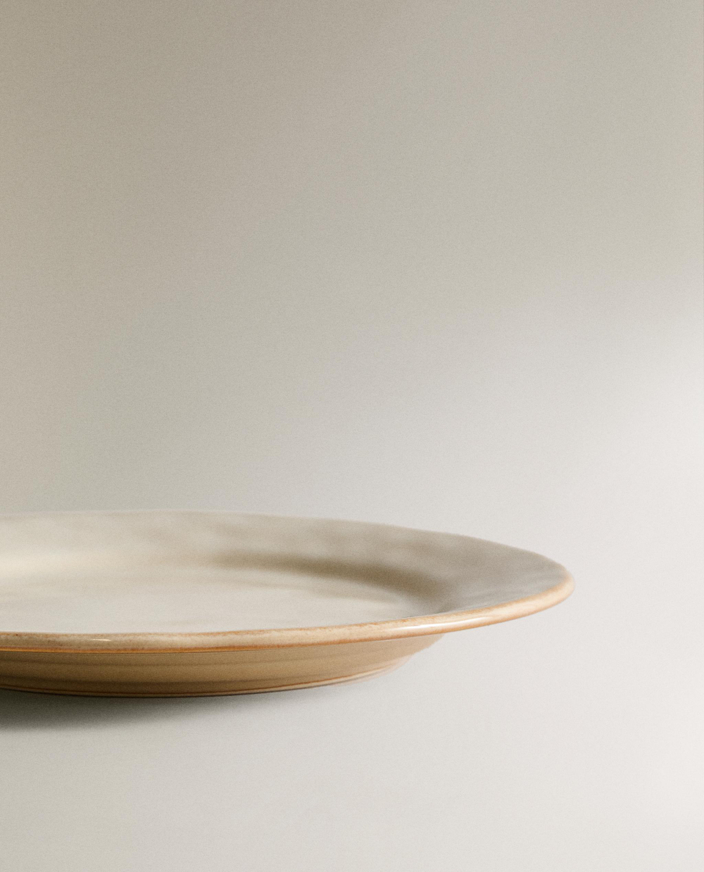 Zara Home тарелка десертная из каменной керамики, цвет кремовый, 22.5 см