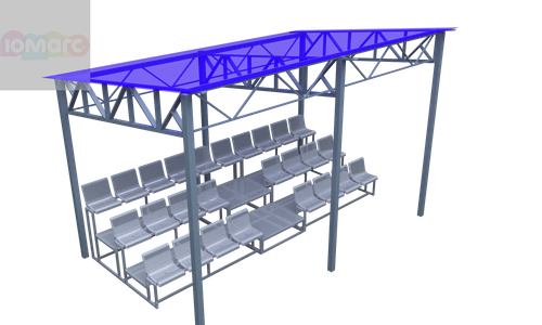 Навес для трехрядной трибуны