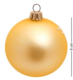 НФШ-1517 Ел.украшение Шар «Козочка и барашек у ёлки» 85 мм