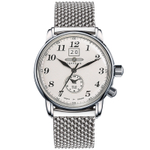 ZEPPELIN Piaget Collection 7644M 5 Quartz Movement Dual Time Zone Men"s Watches Watch 42 White Dial