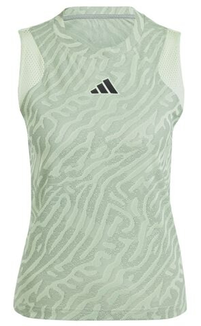 Женский топ теннисный Adidas Airchill Pro Match Tank - silver green/semi green spark