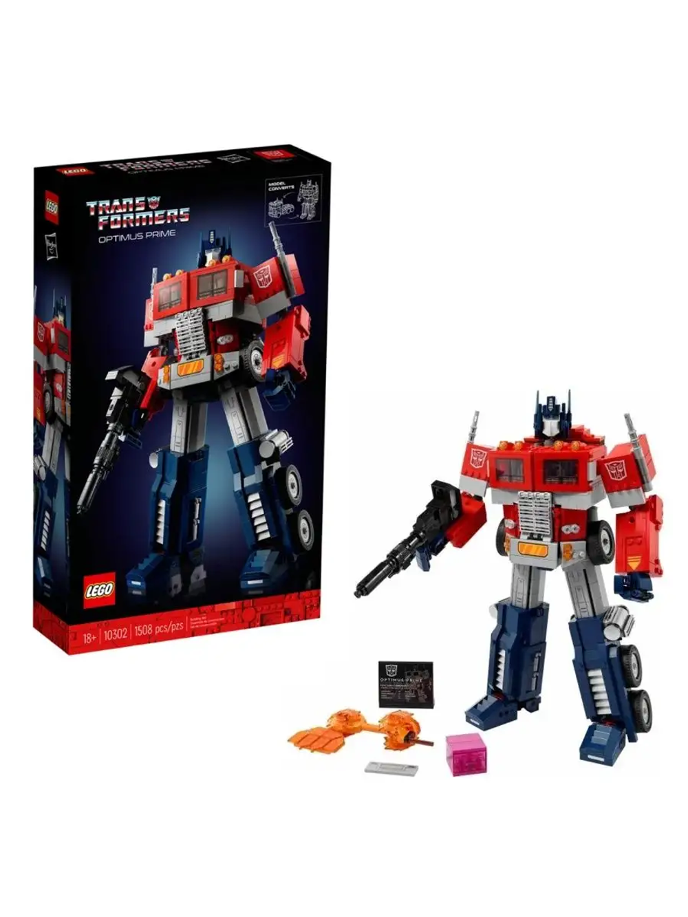LEGO Transformers 10302 Оптимус Прайм — коллекционный набор-трансформер