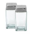 Набор для специй 2х120 мл, MAXI, солонка + перечница, стекло/сталь, квадратные, WEGLA (ВЕГЛА), 700231