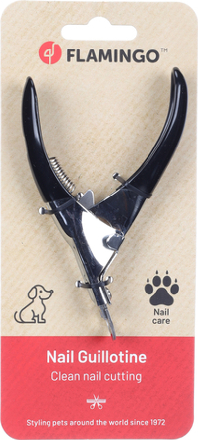 Кусачки-гильотина 12,5 см, ручки с резиновым покрытием, Flamingo
