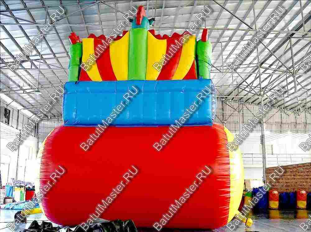 Коммерческий надувной батут-горка "Огненный дракон" 18*8*13 м