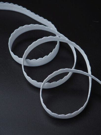 Резинка отделочная холодная белая ажурная ширина 16 мм с учетом фестона Lauma (Латвия)