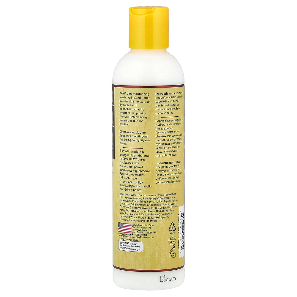 Okay Pure Naturals, Ультраувлажняющий несмываемый кондиционер, масло ши, 237 мл (8 жидк. унц.)