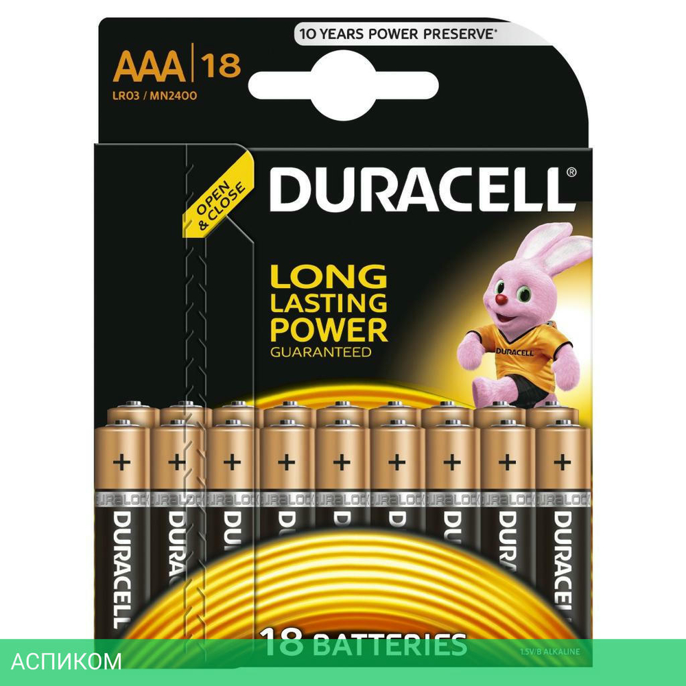 Батарейка Duracell Basic MN2400 AAA BL18