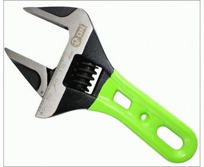 FIT Ключ разводной укороченный 135 мм ( 36 мм ) с тонкими губками CrV шкала ПВХ рукоятка для сантехники