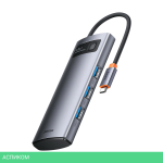 Док-станция Baseus Metal Gleam Series 4-in-1 (WKWG070013)