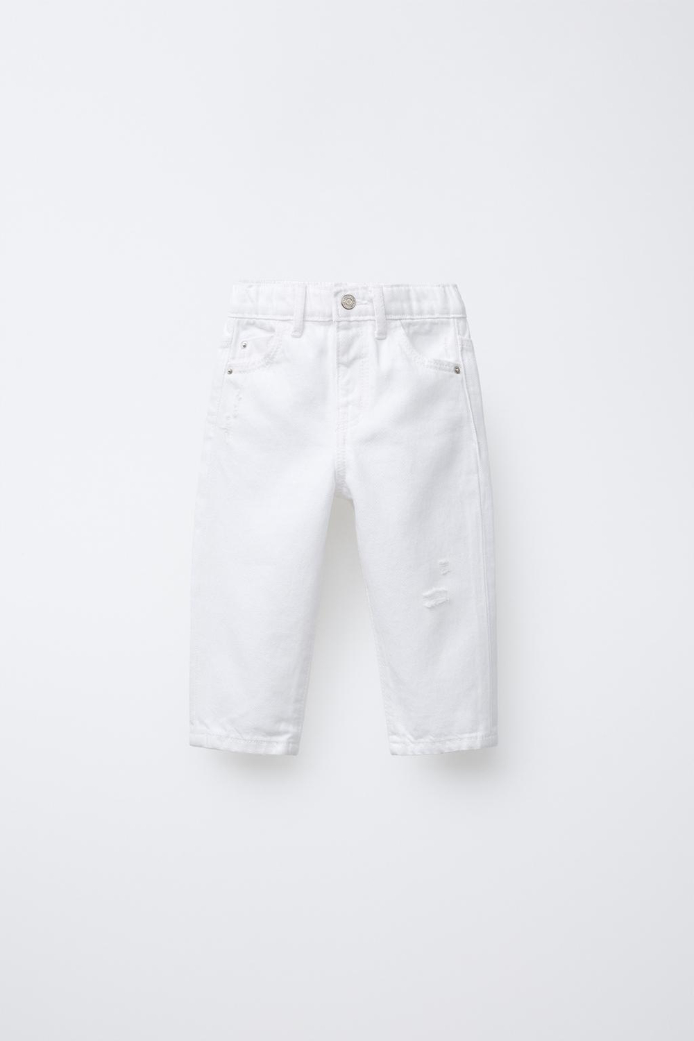 Джинсы mom fit с разрезами