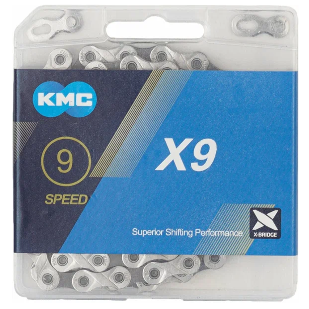 Цепь X9 KMC, 116 зв., 9 скор., в инд.упаковке