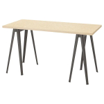 Письменный стол - IKEA MITTCIRKEL/NARSPEL, 140х60 см, под беленый дуб/черный, МИТТКЕРКЕЛ НАРСПЕЛ ИКЕА
