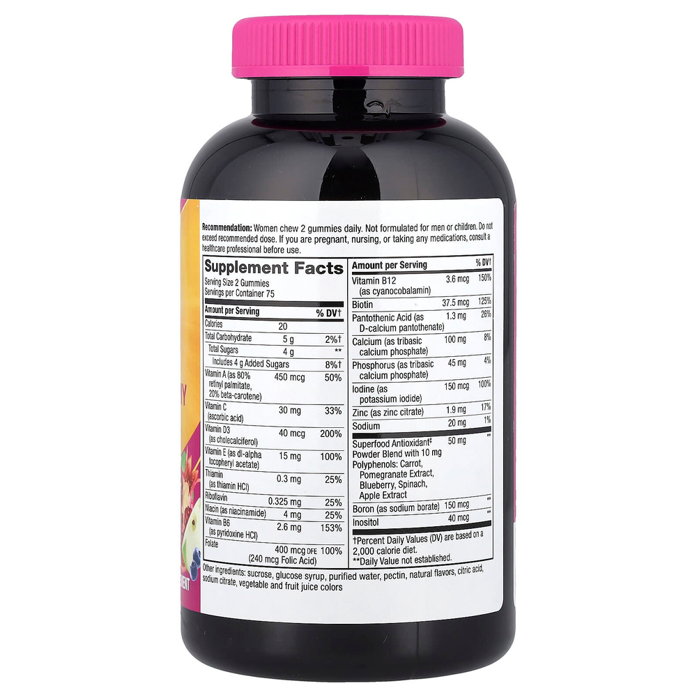 Nature's Way, Alive!®, жевательные мультивитамины для женщин, с ягодным вкусом, 150 жевательных таблеток