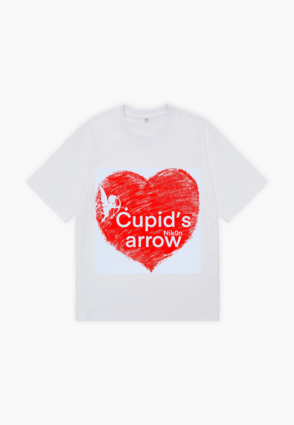 Футболка оверсай (белый) - Cupid's arrow