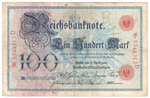 German Empire, 100 Mark, 1903, F