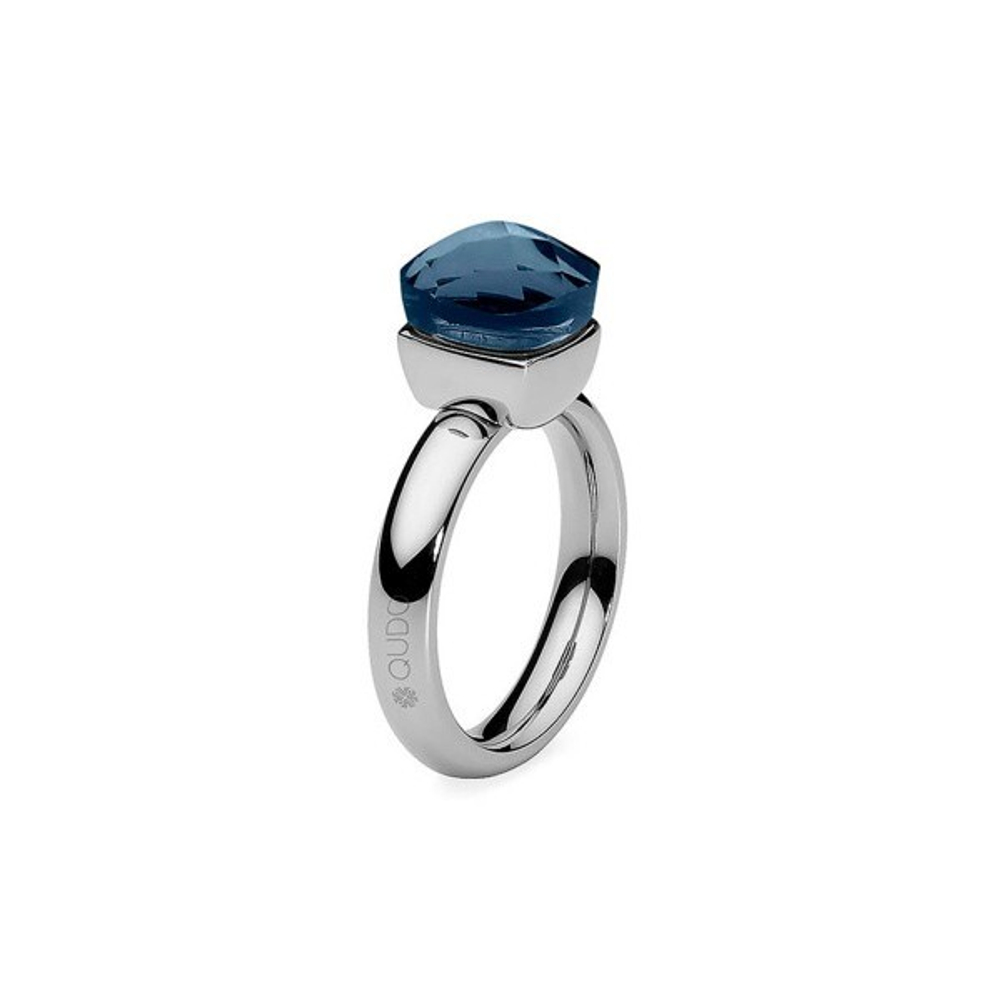 Кольцо Qudo Firenze dark blue 17.2 мм 611059/17.2 BL/S цвет серебряный, синий