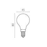 933802 Лампа энергосберегающая LED FILAMENT 220V G45 E14 6W=65W 560LM 360G CL 3000K 15000H