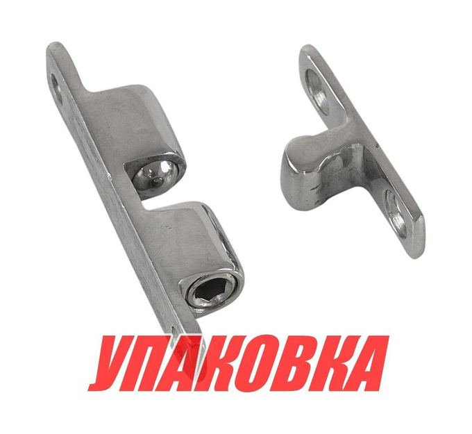 Защелка дверная нержавеющая 43х8мм, Marine Rocket (упаковка из 20 шт.)