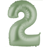 Фольгированные цифры, сатин, в оливковом цвете, 102 см