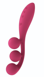 Розовый тройной вибромассажёр Tri Ball 1 (Цвет: розовый)