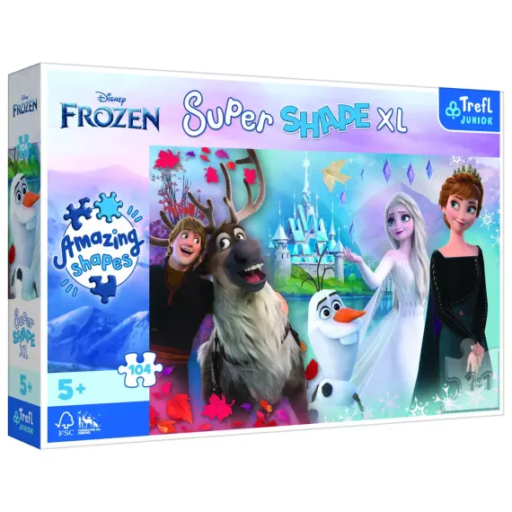 Puzzle - &quot;104 XL&quot; - The world of Anna and Elsa is fun / Disney Frozen