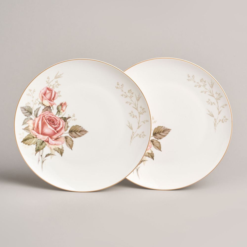 НАБОР ТАРЕЛОК ЗАКУСОЧНЫХ LEFARD "КОРЕЙСКАЯ РОЗА" 2 ШТ. 20,5 СМ (КОР=24ШТ.)