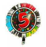 Шар-круг Happy Birthday с цифрой