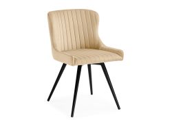 Кресло Хабри крутящееся бежевый / черный глянец