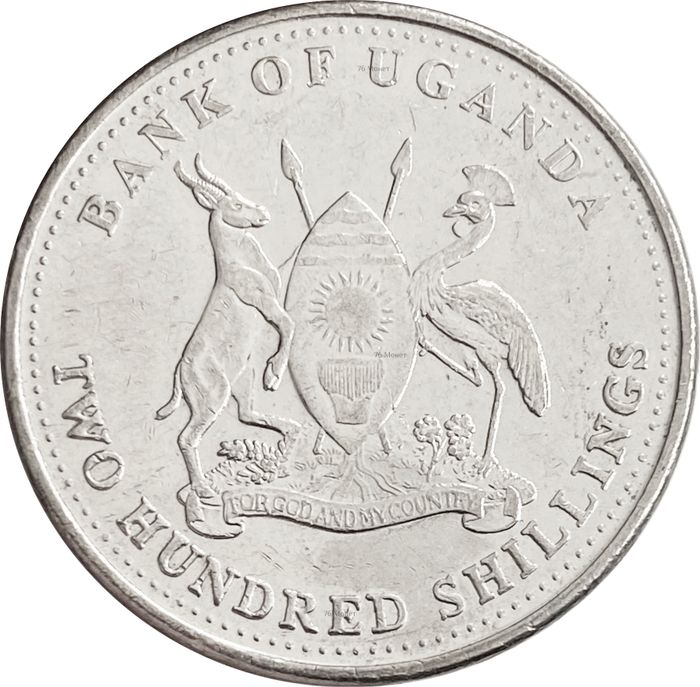 200 шиллингов 2007-2019 Уганда XF