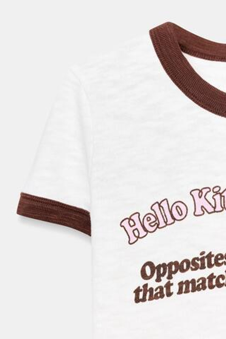 ZARA ФУТБОЛКА ФЛАМЕ HELLO KITTY AND FRIENDS © SANRIO, ЭКРЮ