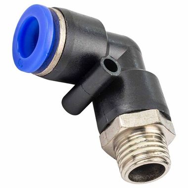 Фитинг угловой для пластиковых трубок 10мм с наружной резьбой 1/4'' Forsage F-SPL10-02