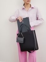 ШОППЕР БОЛЬШОЙ ЧЕРНЫЙ|ГРАФИТ|Т.КОРИЧНЕВЫЙ