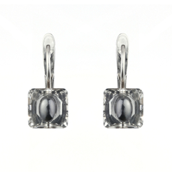 "Фикса" серьги в серебряном покрытии из коллекции "Эрминия" от Jenavi с английским замком