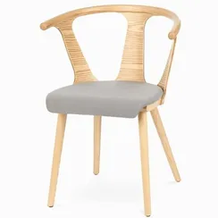 Стул Yard светлое дерево с серым сиденьем