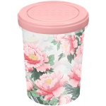Банка с завинчивающейся крышкой «Asti» 1л с декором «Сад пионов» (розовый) 223153408/04