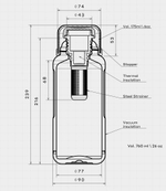 Термос 0.77л Bobber Barrel 770мл для чая с ситечком для заваривания Нерж. (28ч сохраняет тепло) -