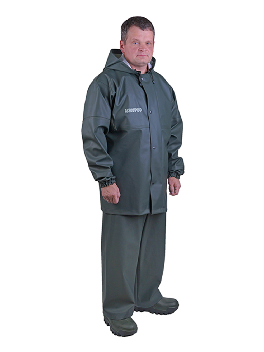 Костюм Петроканат РОКОН Аквапроф, 56-58, 182-188, хаки (ПВХ 600 г/м, 17 000 мм вод.ст.)