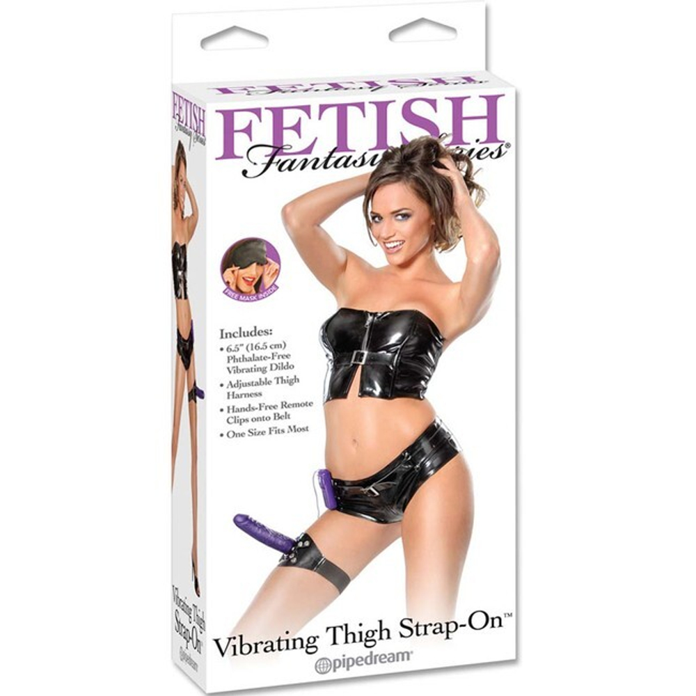 Вибратор с креплением на ногу Vibrating Thigh Strap-On (Цвет: фиолетовый)