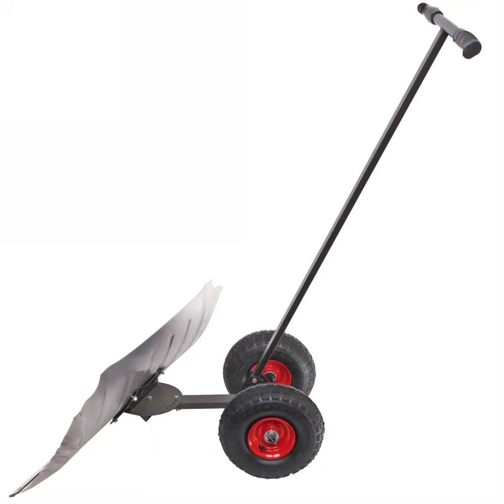 Движок для снега оцинкованный на колесах 750*430мм регул. угол наклона ручки, регул. высота ручки, большие пневматические колеса,регул. угол отвала