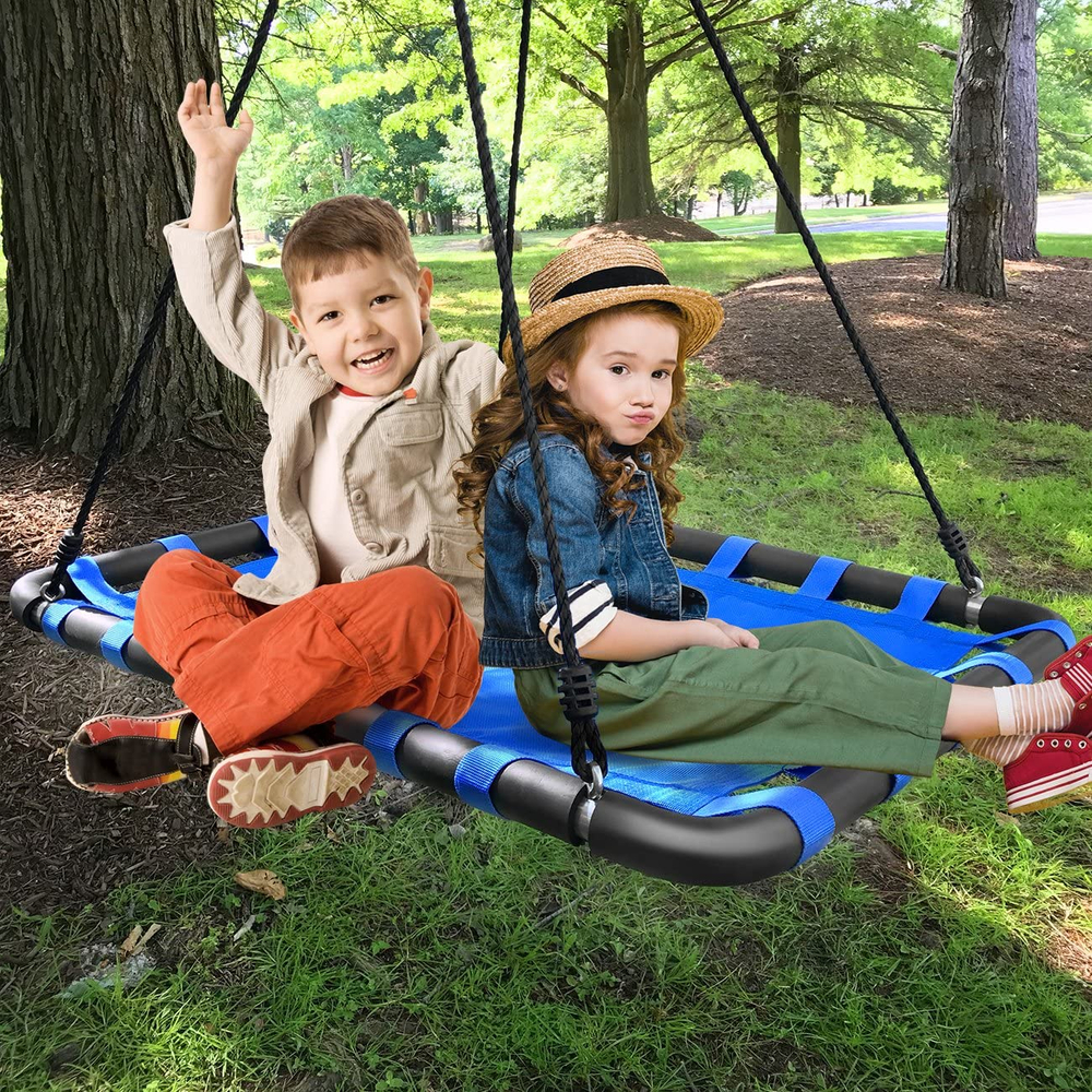 Качели гнездо лодка голубая FPP-S006-В